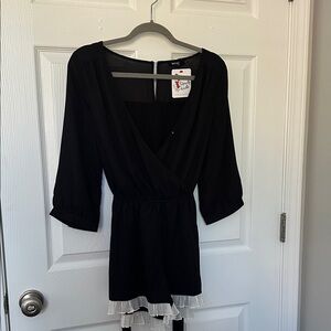 Rachel Black Romper with lace